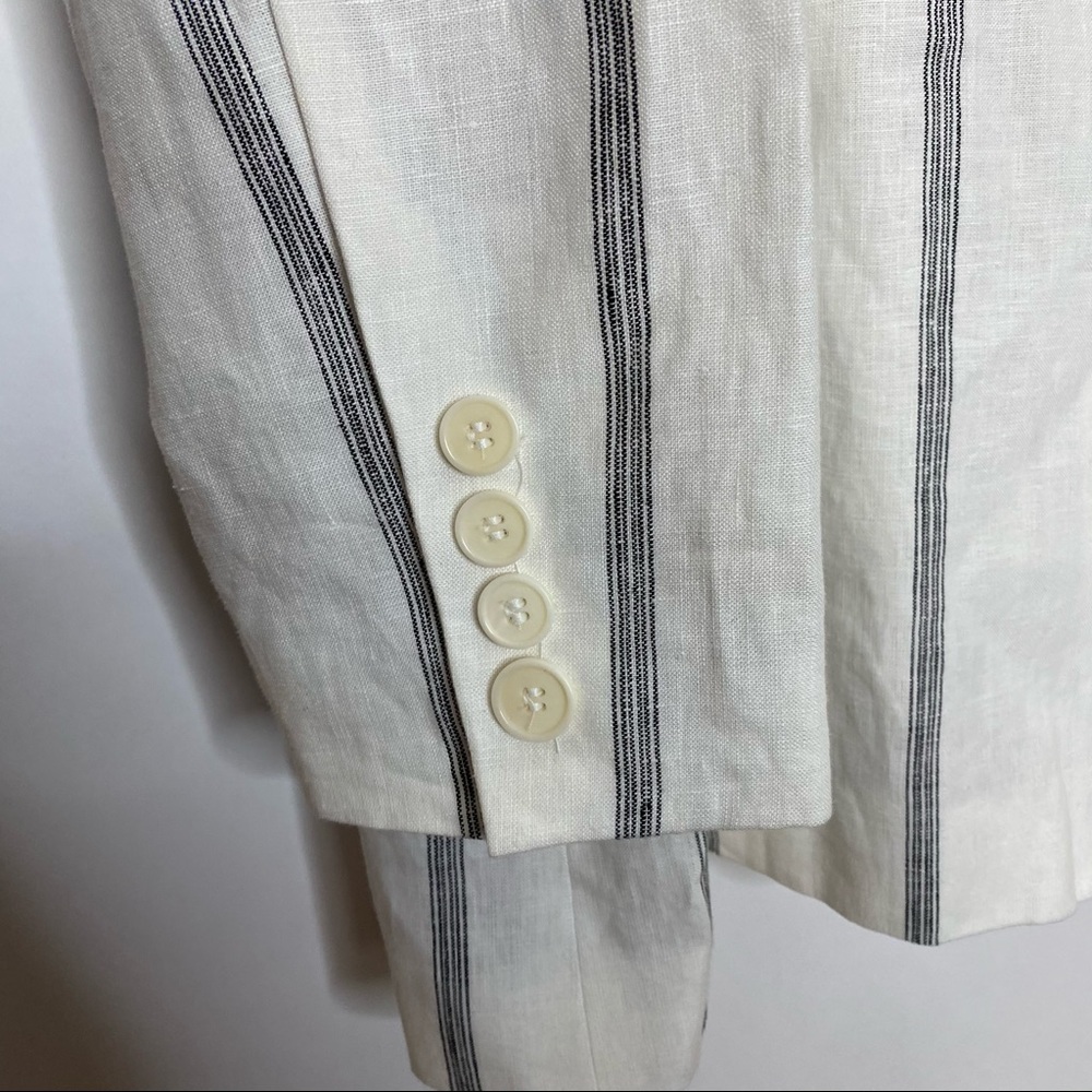 Reformation Valero Jacket Blazer Linen Striped 3X - Picture 10 of 11